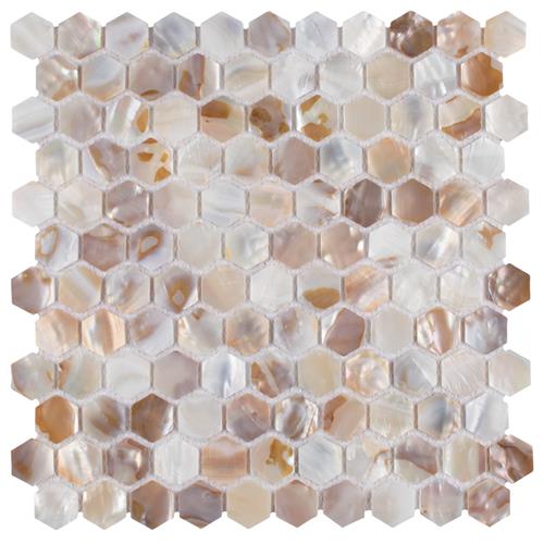 Picture of Conchella Hexagon Natural 11-1/2"x11-5/8" Nat Seashell Mos