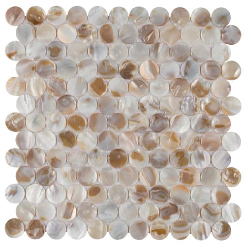 Picture of Conchella Penny Natural 11-1/4"x11-5/8" Nat Seashell Mos