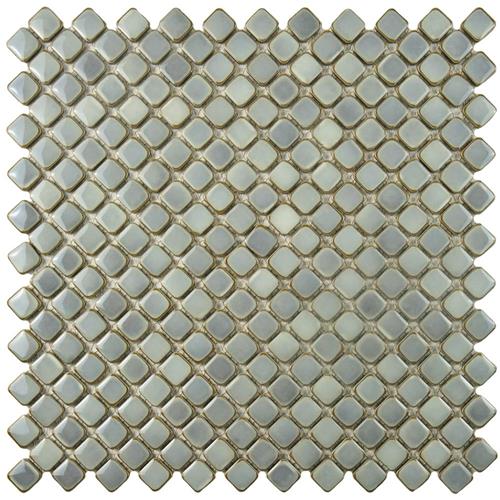 Hudson Diamond Grey Eye 12-1/4"x12-3/8" Porcelain Mosaic
