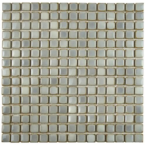 Hudson Edge Grey Eye 12-1/4"x12-1/4" Porcelain Mosaic