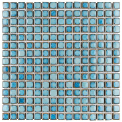 Hudson Edge Marine 12-1/4"x12-1/4" Porcelain Mosaic