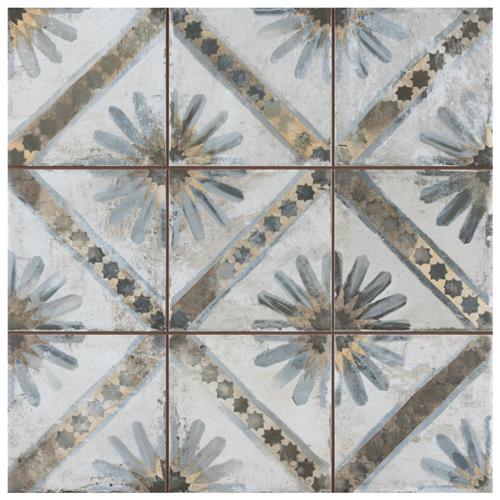 Harmonia Kings Marrakech Blue 13"x13"Ceramic Floor/Wall Tile