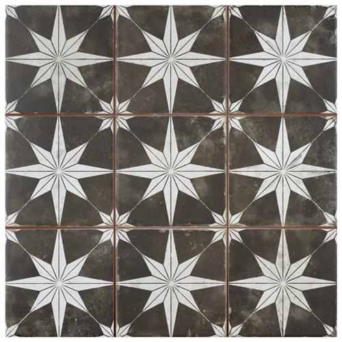 Harmonia Kings Star Night 13"x13" Ceramic Floor/Wall Tile