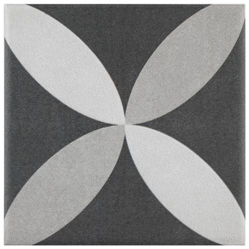 Twenties Mini Petal  3.88"x3.88" Ceramic Floor/Wall Tile