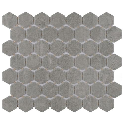 Liverpool Hex Light Grey 10"x11-3/8" Ceramic Mosaic