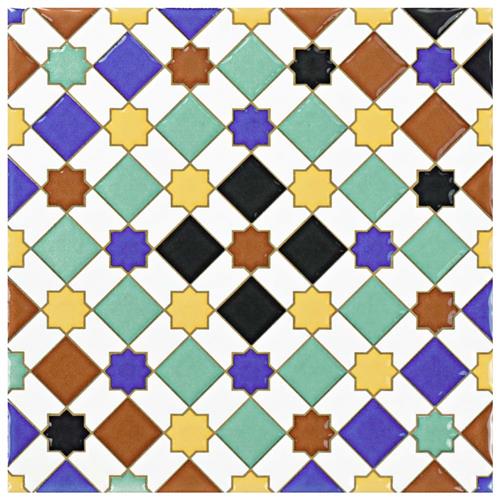 Sevillano Giralda 7-7/8"x7-7/8" Ceramic W Tile