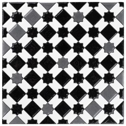 Sevillano Giralda Dark Grey 7-7/8"x7-7/8" Ceramic Wall Tile
