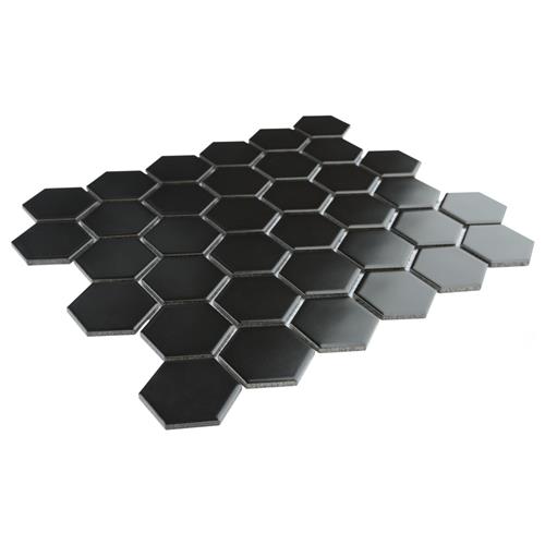 Metro Hex 2 Matte Black 10 1 X11 Porcelain Mos